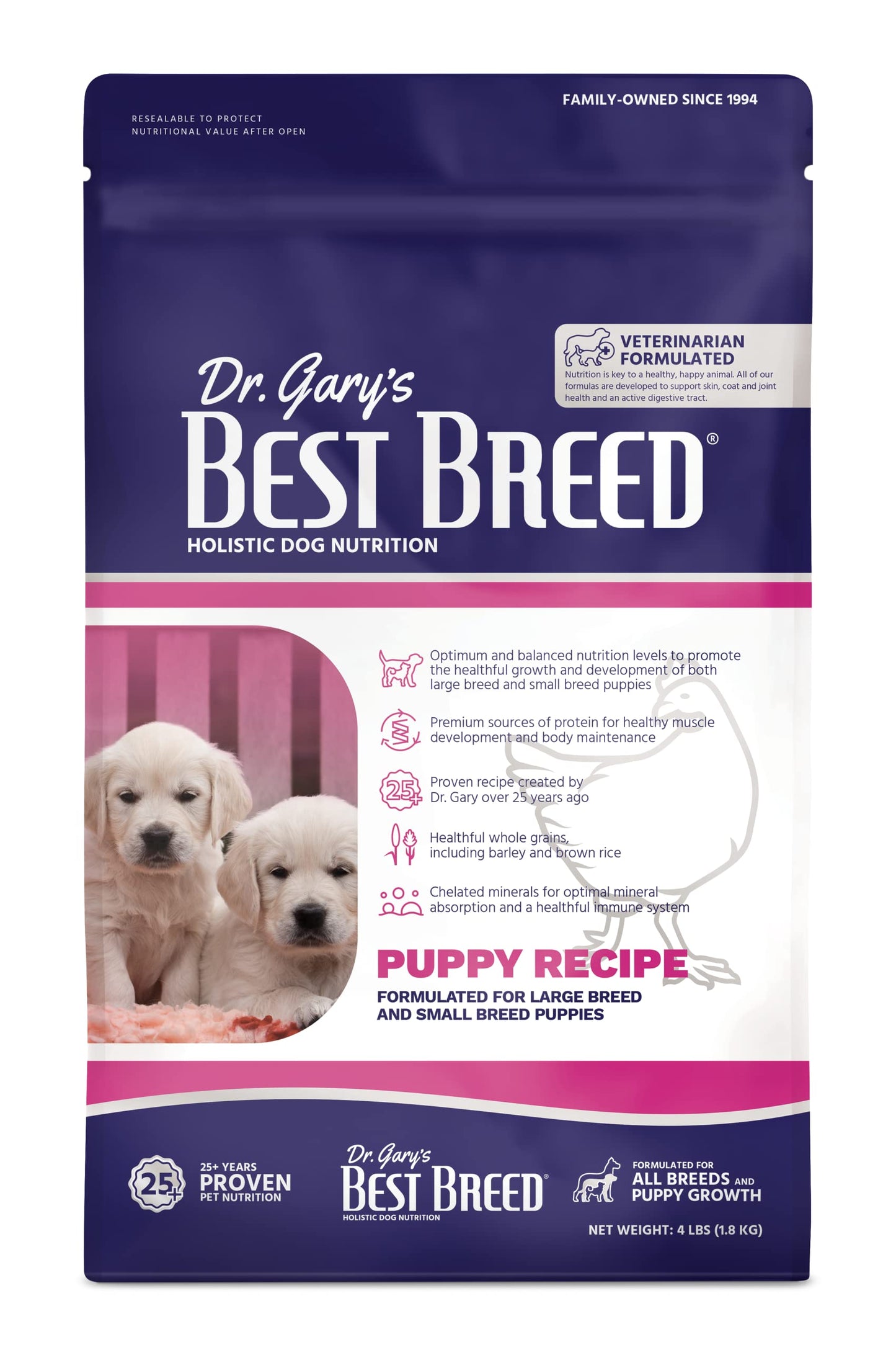 Best Breed Puppy Diet Made in USA [Natural Dry Puppy Food for Large Breed and Small Breed Puppies]