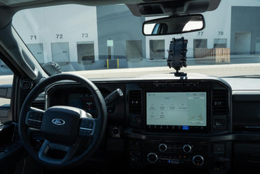 Addictive Desert Designs Digital Device Dash Mount for The 2023-2024 Ford Super Duty | Ram Mounts Compatible | Incorporated 12V USB Charging Port | Retains OEM Speaker | Made in The USA