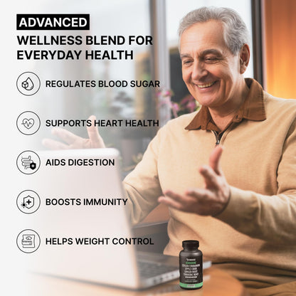 Berberine HCL 1400mg with Ceylon Cinnamon to Support Digestion & Metabolism - 7 in 1 Berberine Supplement, Ceylon Cinnamon, Bioprene, Turmeric, Ginger, Goldenseal & Apple Cider Complex - 60 Capsules