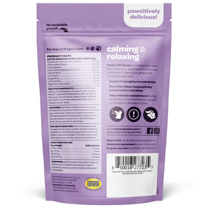 Calming Chews for Dogs | Herbal Dog Calming Chews for Anxiety from Normal and Occasional Stressors Including Separation Storms Grooming & Travel | NASC Certified & Made in The USA | 60 Count