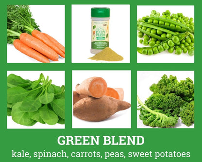 Easy Peasie Organic Veggie Powder Blends for Kids and Picky Eaters | Kids Greens Powder | Green Blend 2oz Jar