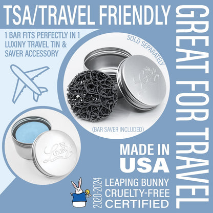 Luxiny Travel Shampoo and Conditioner Bar - Plant-Based, Multipurpose, TSA Compliant, Eco-Friendly, Sulfate & Paraben-Free, Suitable for All Hair Types & Color-Treated Hair, 200 grams, Bay Rum Scent