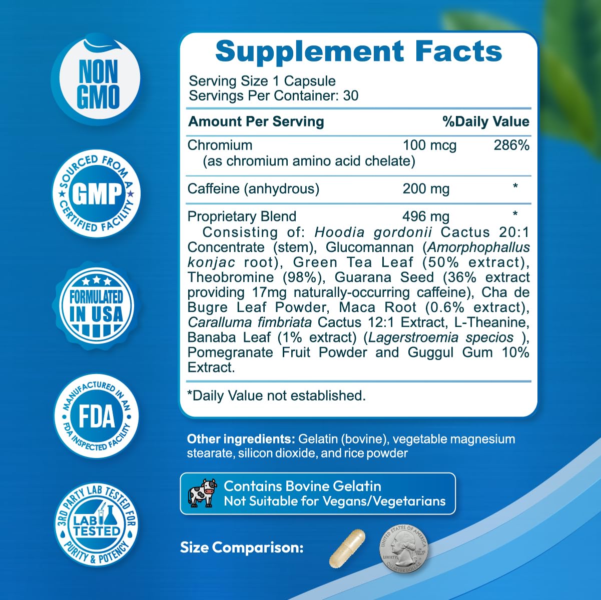 Dr Vitz Weight Loss Pills for Women – Fat Burner & Appetite Suppressant – Metabolism Booster with Chromium, Green Tea & Guarana – 30 Capsules – Caffeine Anhydrous for Energy Support