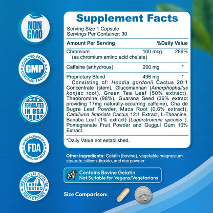 Dr Vitz Weight Loss Pills for Women – Fat Burner & Appetite Suppressant – Metabolism Booster with Chromium, Green Tea & Guarana – 30 Capsules – Caffeine Anhydrous for Energy Support