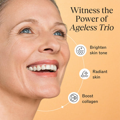 LilyAna Naturals Ageless Beauty Trio Skincare Set - Retinol Cream 1.7 oz, Charcoal Face Scrub 3 oz, Vitamin C Serum 1 oz - Anti Aging Wrinkle Cream for Face and Brightening Serum and Facial Scrub