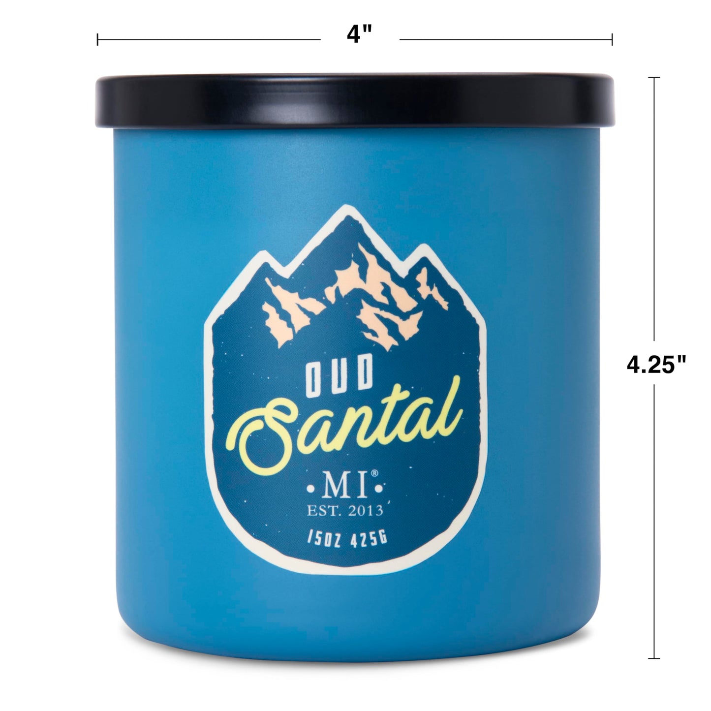 Manly Indulgence Oud Santal Scented Candles for Men, 2 Wick, 15 oz Premium Soy Blend Wax, 60H Burn, Candles for Home Scented – Made in The USA