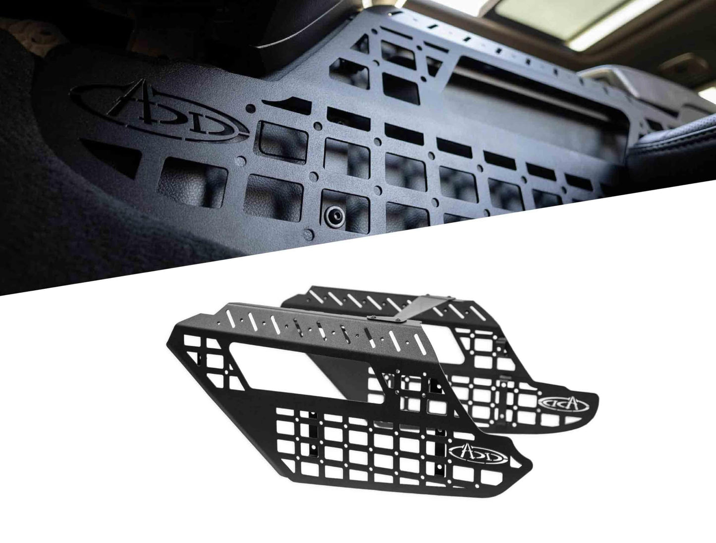 Addictive Desert Designs Center Console Molle Panels & Digital Device Bridge for The 2021-2024 Ram 1500 TRX | Conveniently Keeps Your Smartphone, GPS, Tablet, and Other Accessories | Made in The USA