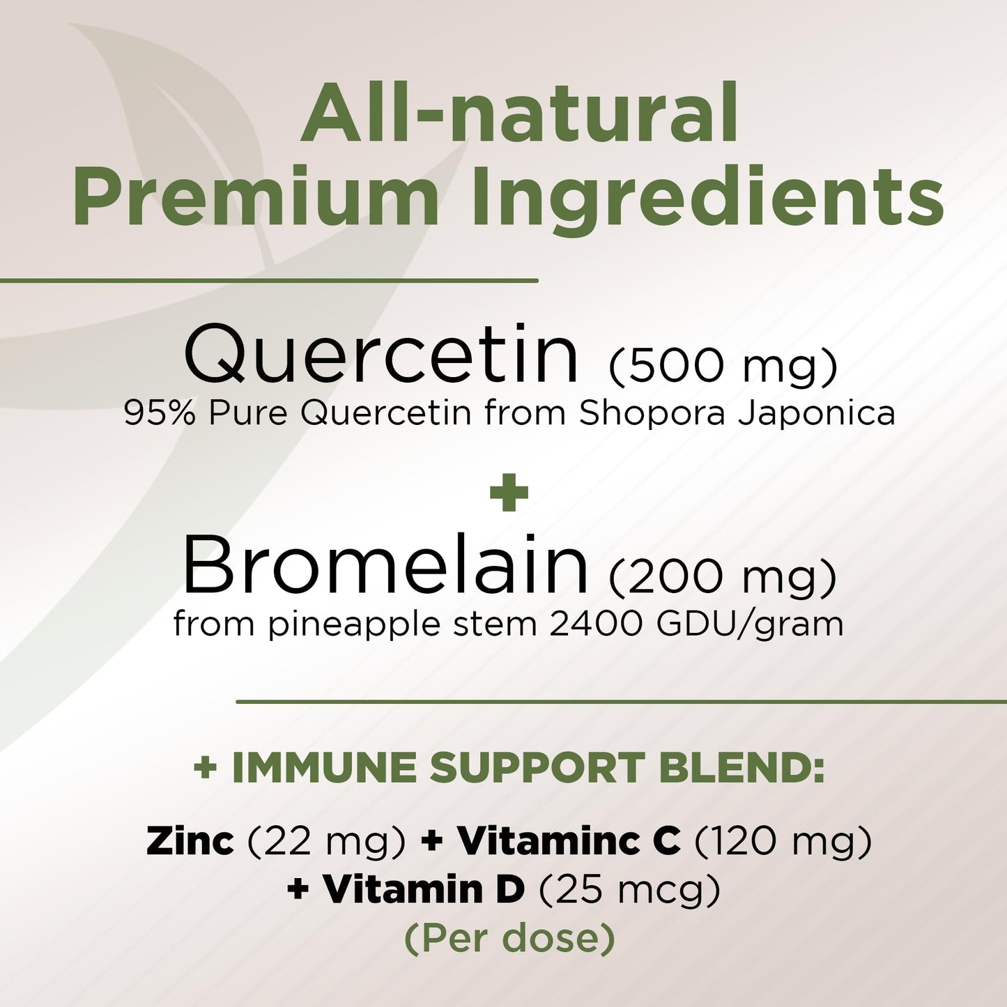 Gade Nutrition Quercetin with Bromelain Vitamin C and Zinc Vitamin D3 | Immune Support Supplement in Capsules | Non-GMO, Gluten-Free, Vegan | Made in The USA | 2 Month Supply