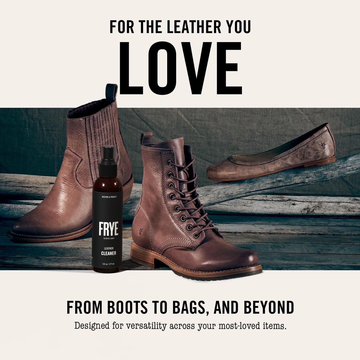 Frye Instant Leather Cleaner – Deep Clean for Leather | Non-Toxic, Made in USA | Gently Lifts Dirt from Shoes, Boots, Couches, Purses, Bags & More