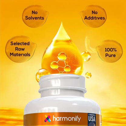 HARMONIFY Pumpkin Seed Oil with Saw Palmetto Softgels, 2-in-1 Formula Herbal Supplement, Non-GMO & Gluten-Free, 60 Days Supply