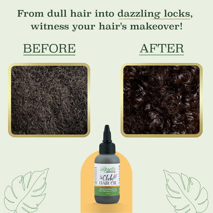 Roselle Naturals Chebe Oil for Hair Growth for Black Women, Chebe Oil Hair Growth Products Made in USA 2 Pack - Chebe Powder Chebe Hair Grease for Stronger, Longer, Thicker Hair, 2 Oz