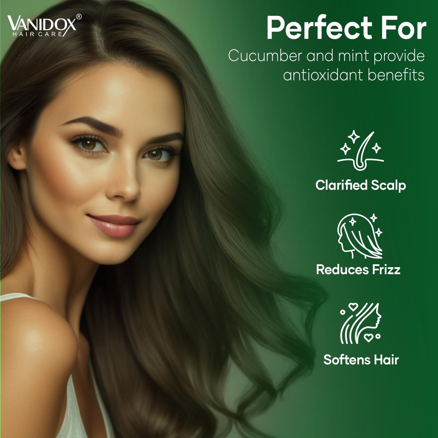 VANIDOX Carbonic Acid Shampoo for Men and Women with DHT Blockers - Made in USA - Stimulates Hair Growth, Scalp Exfoliator, Sulfate Free Shampoo with Biotin and Tea Tree Oil (16 Fl Oz)
