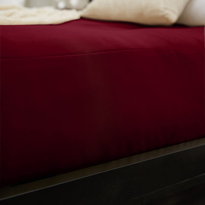 Mozaic Full Size 8-inch Cotton Twill Gel Memory Foam Futon Mattress, Burgundy