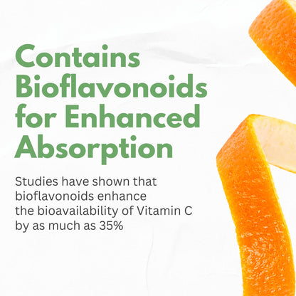Natural Vitamin C from Organic Acerola Cherry & Camu Camu Powder - High Absorption with Citrus Bioflavonoids - Immune System & Collagen Booster - Anti Aging Skin Vitamins Made in USA 90 servings