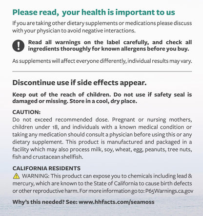 Organic Irish Sea Moss Capsules - Organic Sea Moss Capsules with Bladderwrack Burdock Root and Black Pepper Extract for Enhanced Absorption - Vegan Non-GMO & Made in The USA (1 Month Supply)