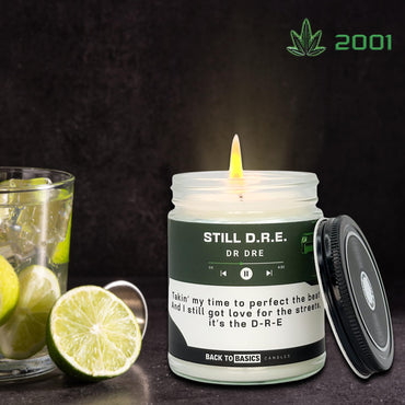 Back to Basics Candles | Still D.R.E. - 9oz Soy Wax Fir Balsam Scented Candle for Home Decor, Birthday Gifts for Women, Men, Best Friend | Relaxing Aromatherapy Made in USA