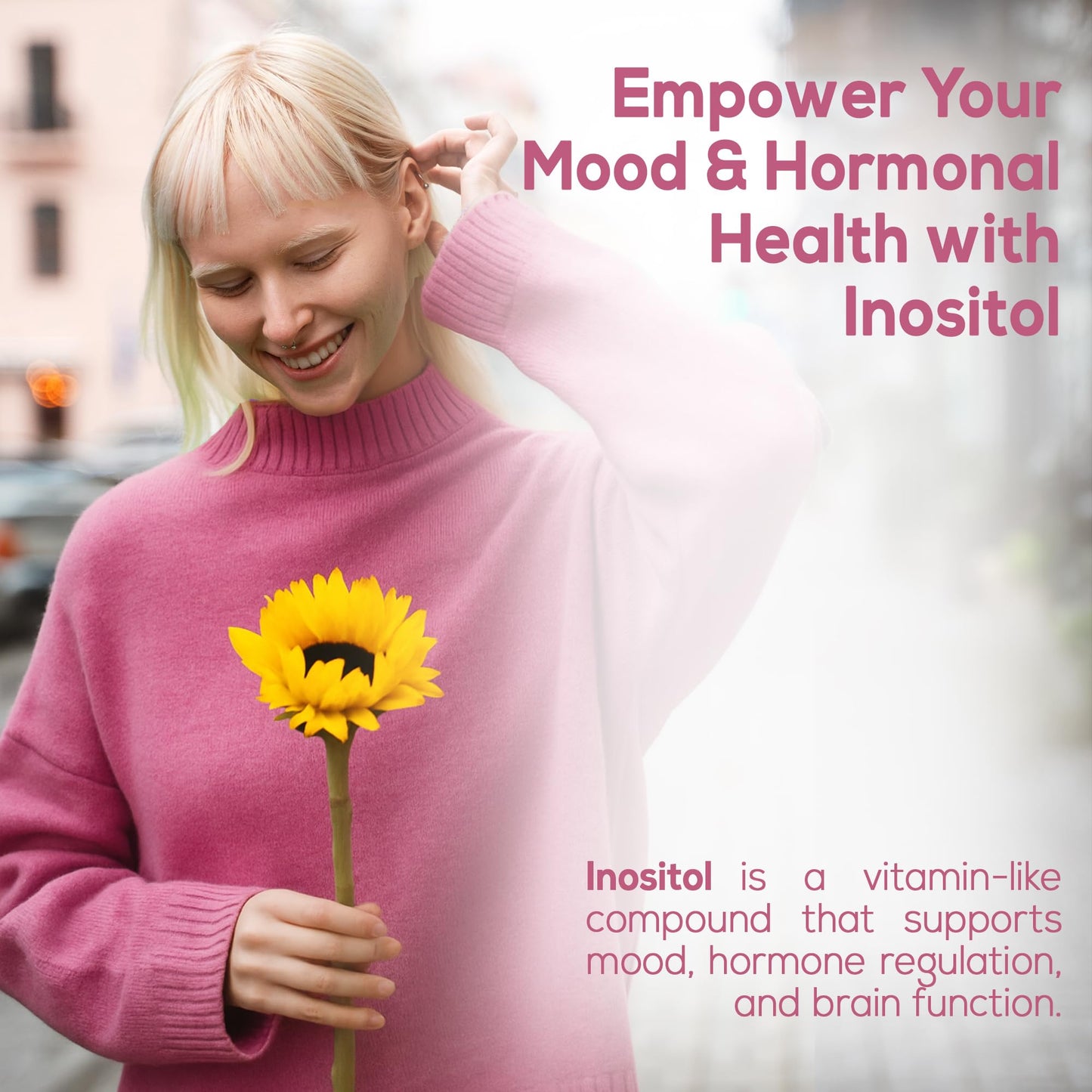 HARMONIFY Inositol Supplement 500mg – Balance Support – 100 Capsules | Myo-Inositol Supplement for Women’s Reproductive Health, Mood&Ovarian Support | Non-GMO, Vegan-Friendly