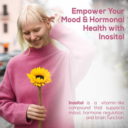 HARMONIFY Inositol Supplement 500mg – Balance Support – 100 Capsules | Myo-Inositol Supplement for Women’s Reproductive Health, Mood&Ovarian Support | Non-GMO, Vegan-Friendly
