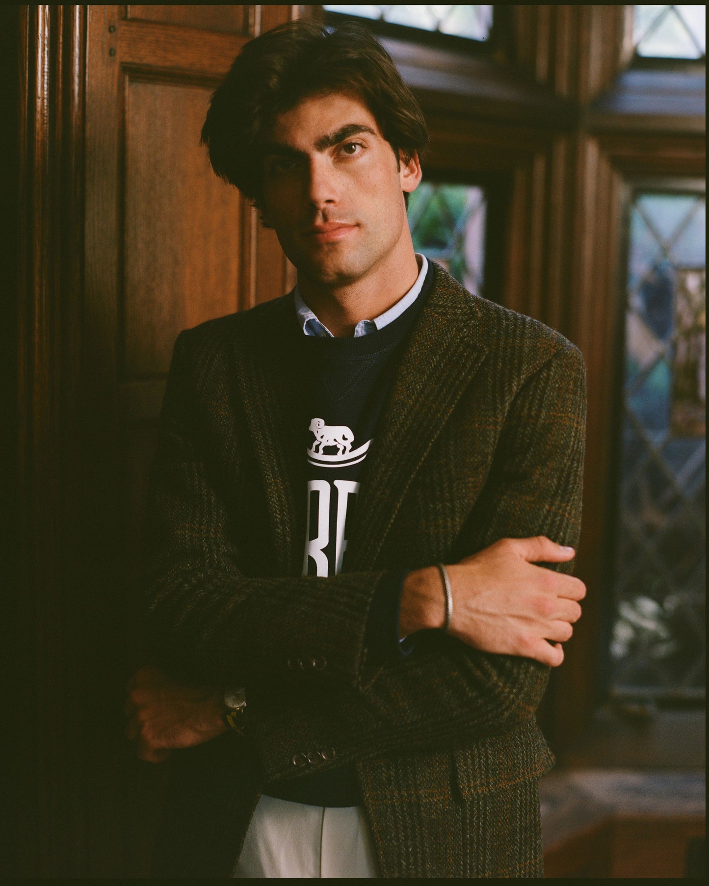 Made-in-USA Olive Plaid Harris Tweed Sport Coat - Custom Make