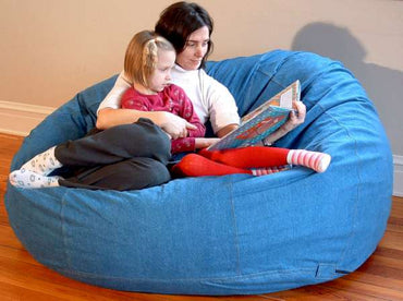 ComfyBean Family Bean Bag Loveseat - Cotton, Organic Cotton, Hemp