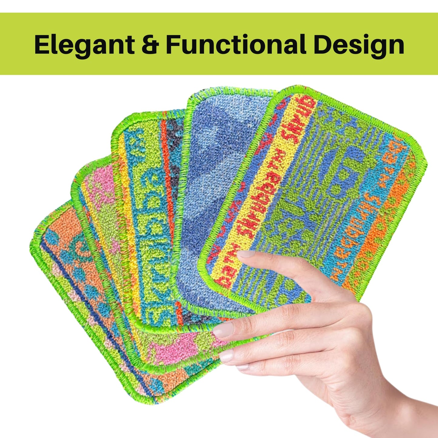 Wet-It Skrubba Non-Scratch Scouring Pad – European Scrubby Sponge for Kitchen, Dishes, Pots, Pans, Glass & Cookware – Durable Reusable Pad with RV Camper Design