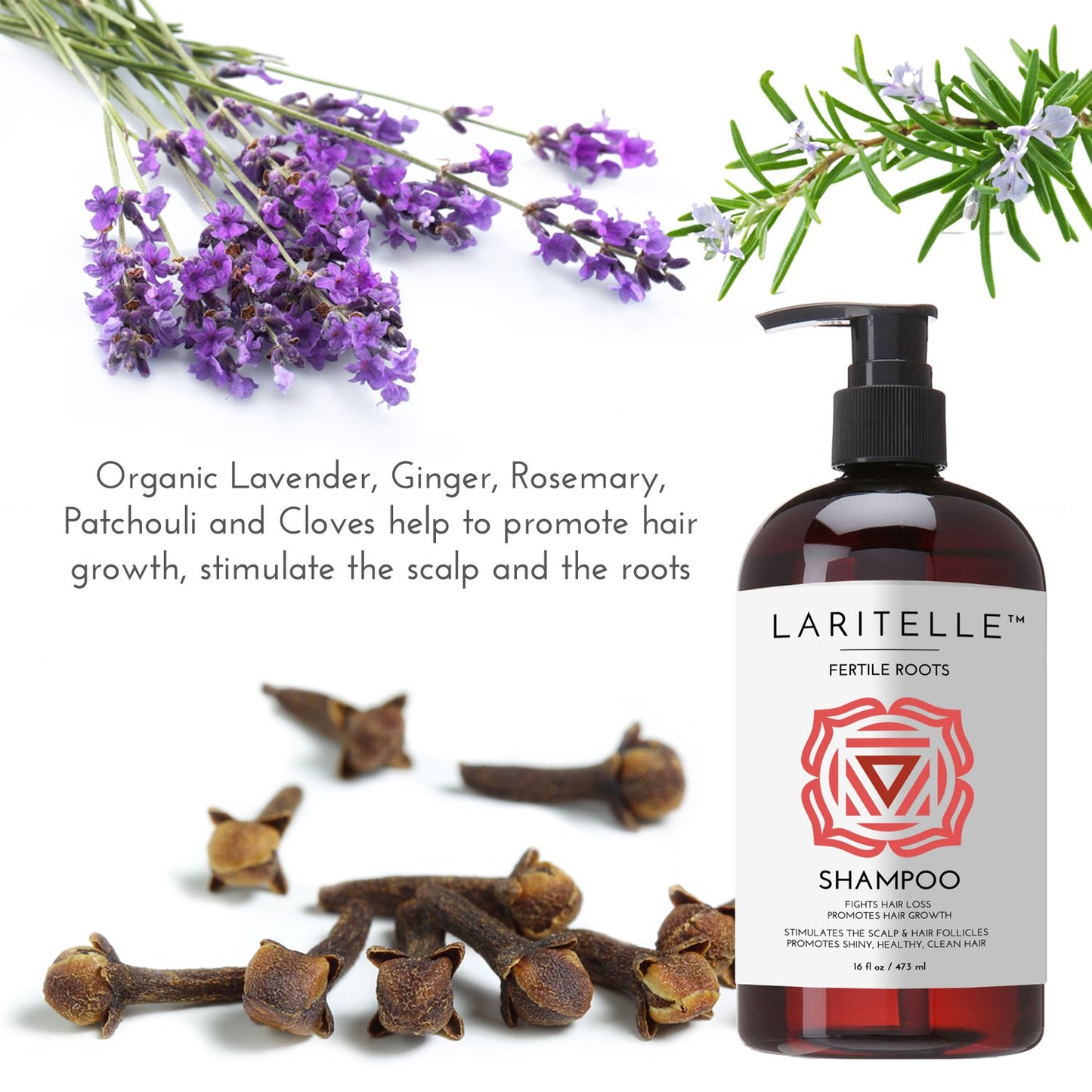 Laritelle Organic Anti-Thinning Shampoo | Fortifying, Strengthening & Rejuvenating | Prevents Hair Loss and Shedding, Promotes New Hair Growth | Ayurvedic Herbs, Lavender, Ginger, Rosemary