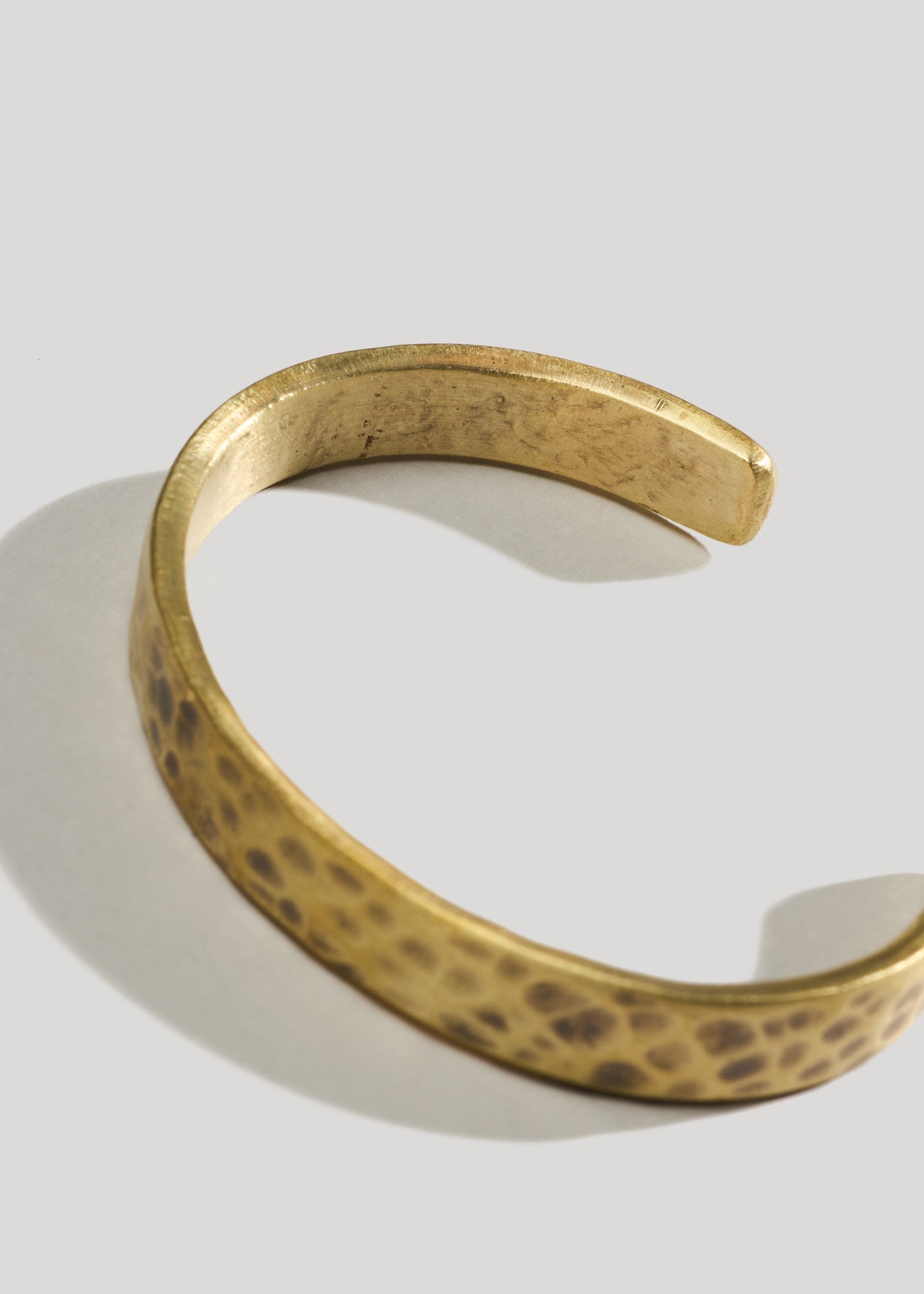 Billy Made For Friends Wide Dinged Brass Cuff