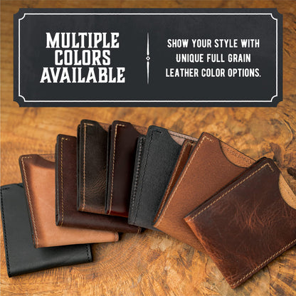 Front Pocket Slim Bifold Wallet for Men | Made in USA | Premium Full Grain Leather Men’s Wallet with Minimalist Design