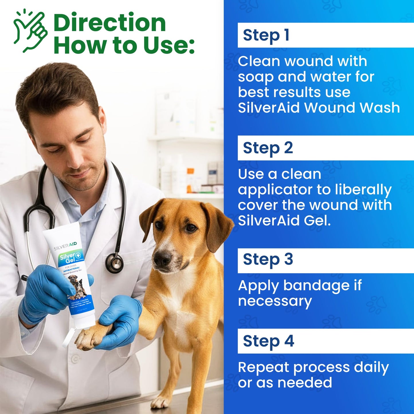 Hot Spot Treatment Gel for Dogs Colloidal Silver Wound Care for Cuts, Bites, Rashes, Skin Irritations & Ulcers, Dog Wound Care Solution, 4.0 Ounces - Vet Recommended & Made in USA