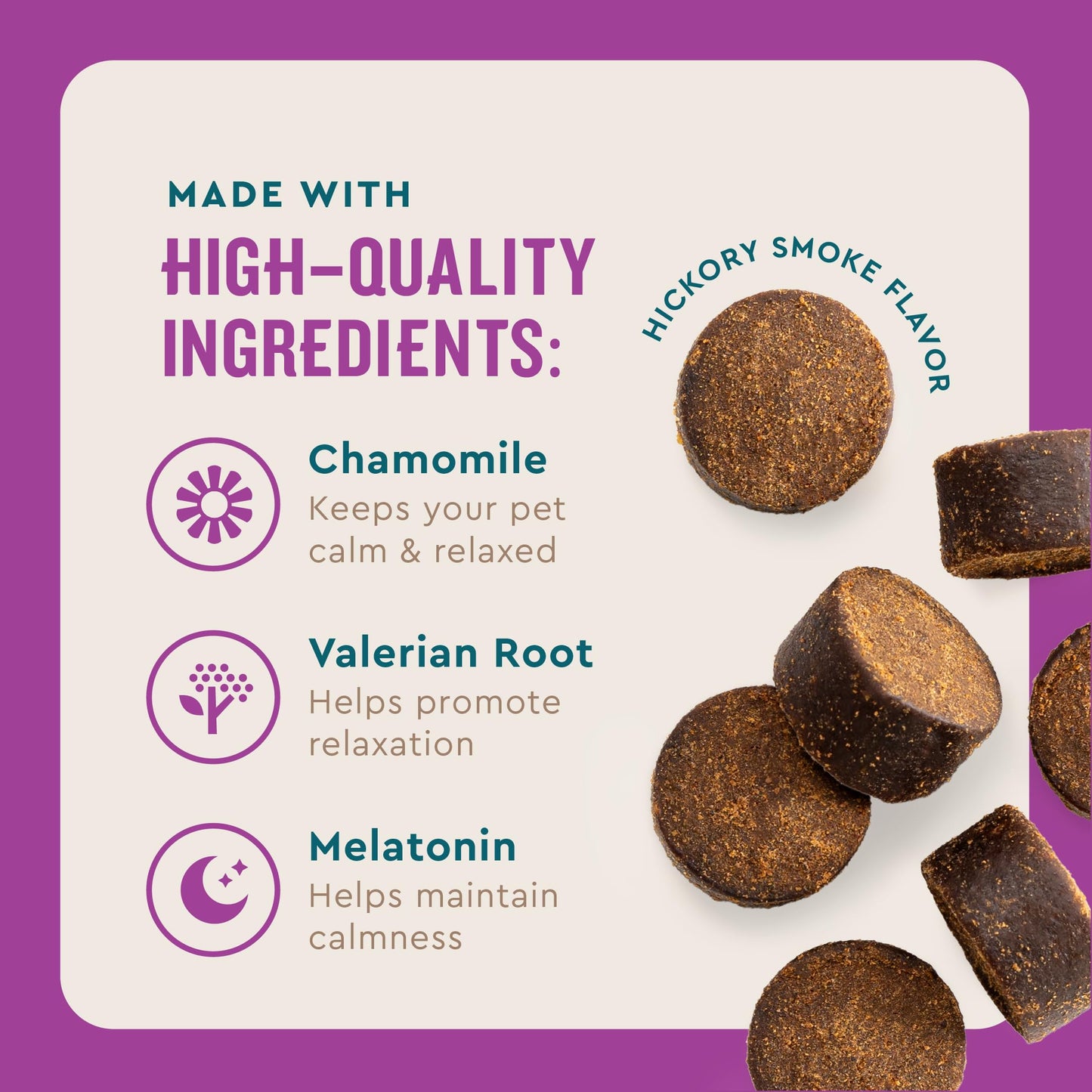 VetIQ Calming Support Supplement for Dogs, Calming Chews Help Manage Stress and Promote Relaxation, Anxiety Relief for Dogs, Made in The USA, 60 Count