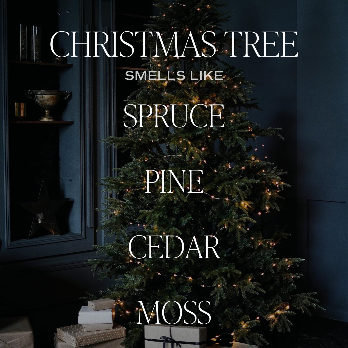 Sweet Water Decor Christmas Tree Candle - Pine Needles, Cedarwood, Cypress, and Evergreen Soy Holiday Scented Candles for Home - 9oz Amber Jar Candle, 40+ Hour Burn Time, Made in The USA