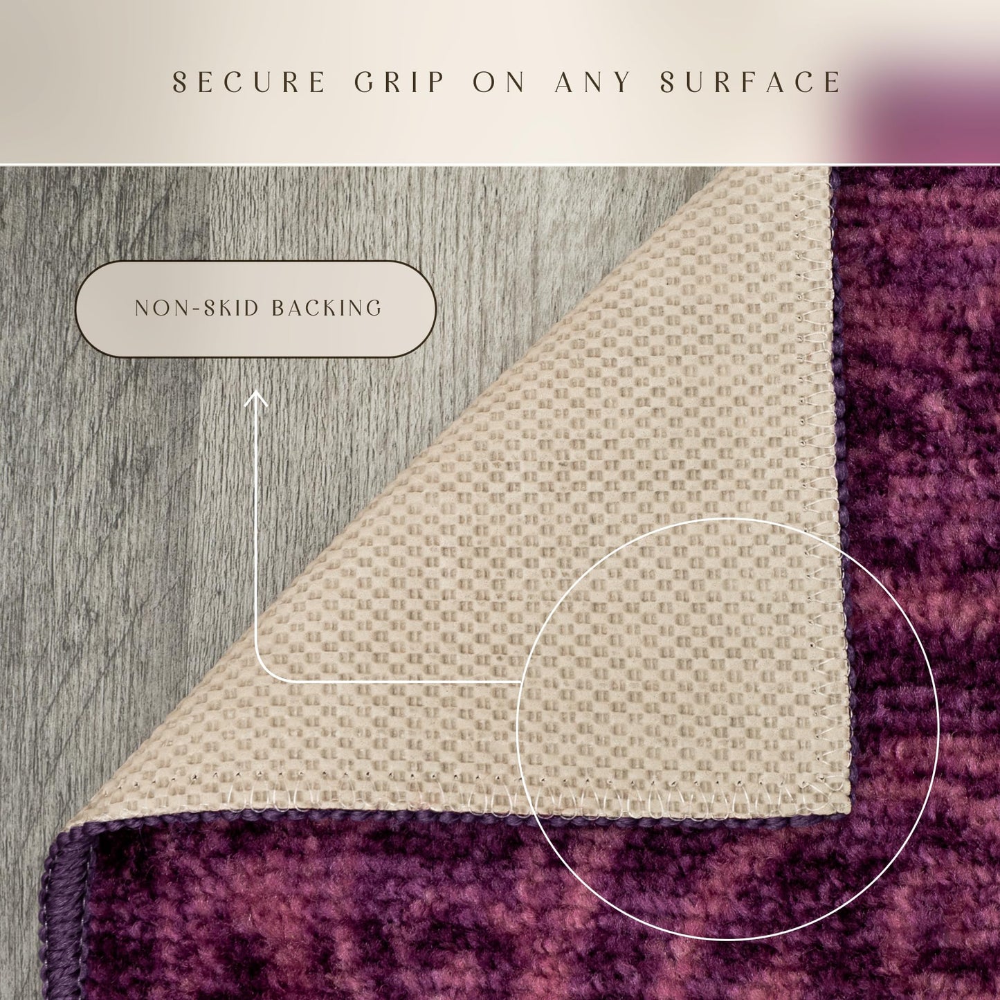 Maples Rugs Pelham Transitional Area Rugs - Made in USA - Washable, Non Slip, Indoor Carpet for Entryway, Foyer, Kitchen, and Bathroom, 1'8 x 2'10, Wineberry