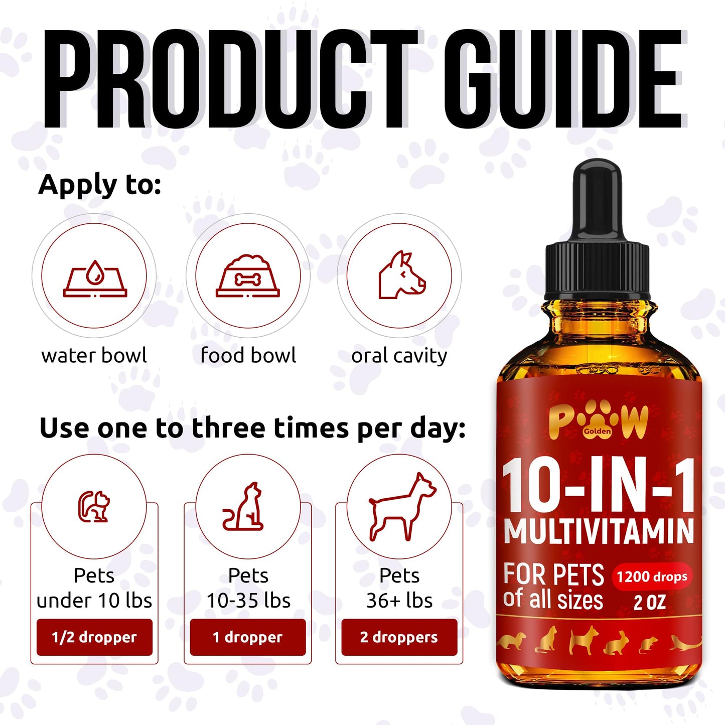Cat Multivitamin B, C, & D3 – Liquid 10 in 1 Multivitamin for Dogs – Dog Vitamins and Supplements to Help with Allergies & UTIs – Cat Vitamins for Skin & Coat – Glucosamine for HIPS & Joints – 2 Oz