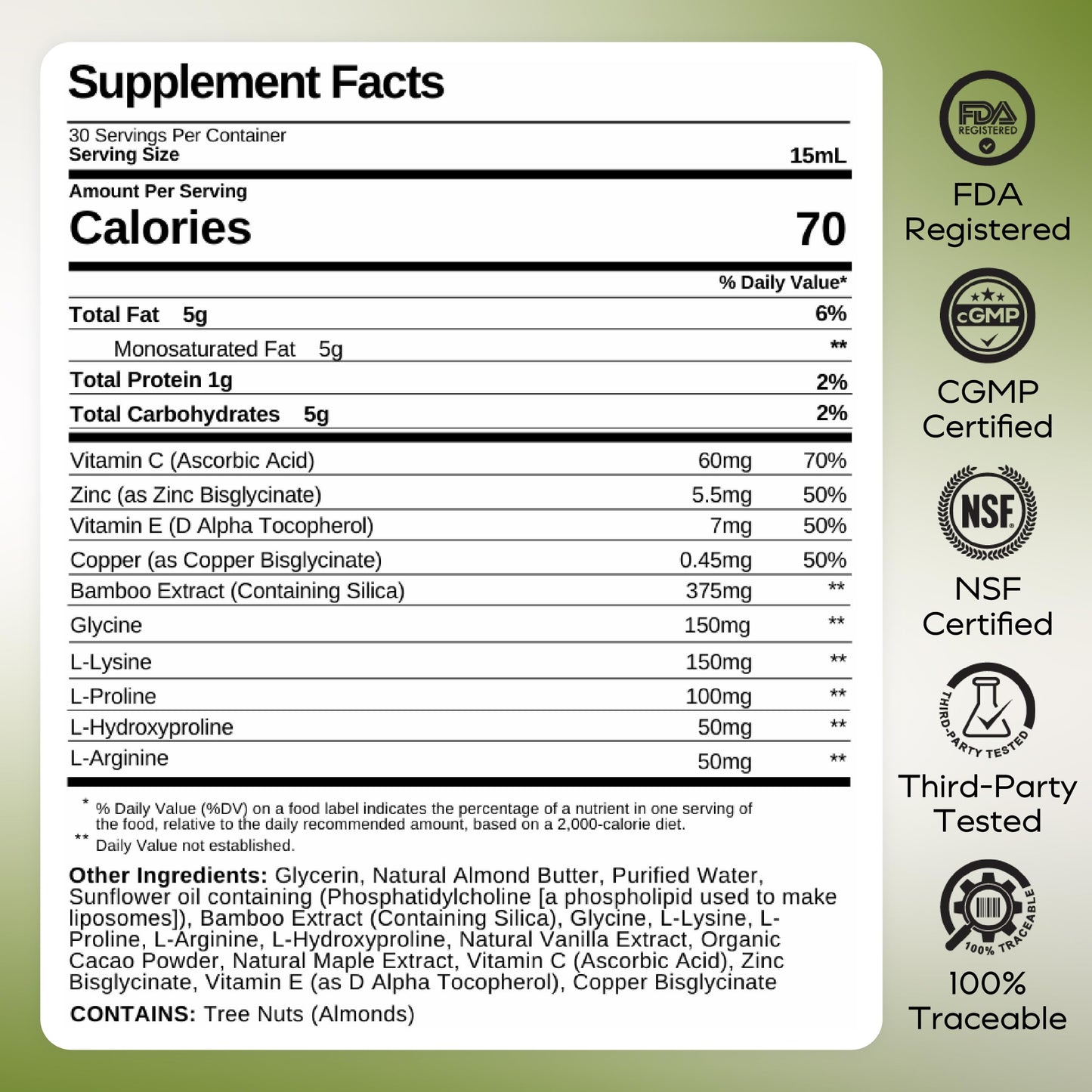 Liquid Collagen for Women - Vegan Collagen Liposomal Supplement - Ultra Absorption, Plant Based with Bamboo Extract, Vitamin C, Amino Acids - Skin, Hair, Nail, Joint Support - Maple Mocha 30 Servings