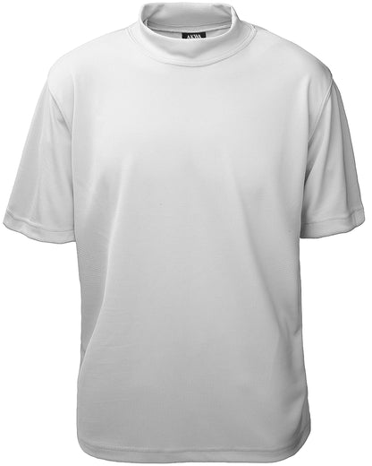 Akwa Men's Moisture Wicking Mock Turtle Tee Made in USA Lightweight Soft T-Shirt Made in USA