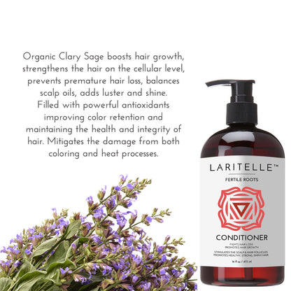 Laritelle Organic Anti-Thinning Conditioner | Fortifying, Strengthening & Rejuvenating | Prevents Hair Loss and Shedding, Promotes New Hair Growth | Ayurvedic Herbs, Lavender, Ginger, Rosemary