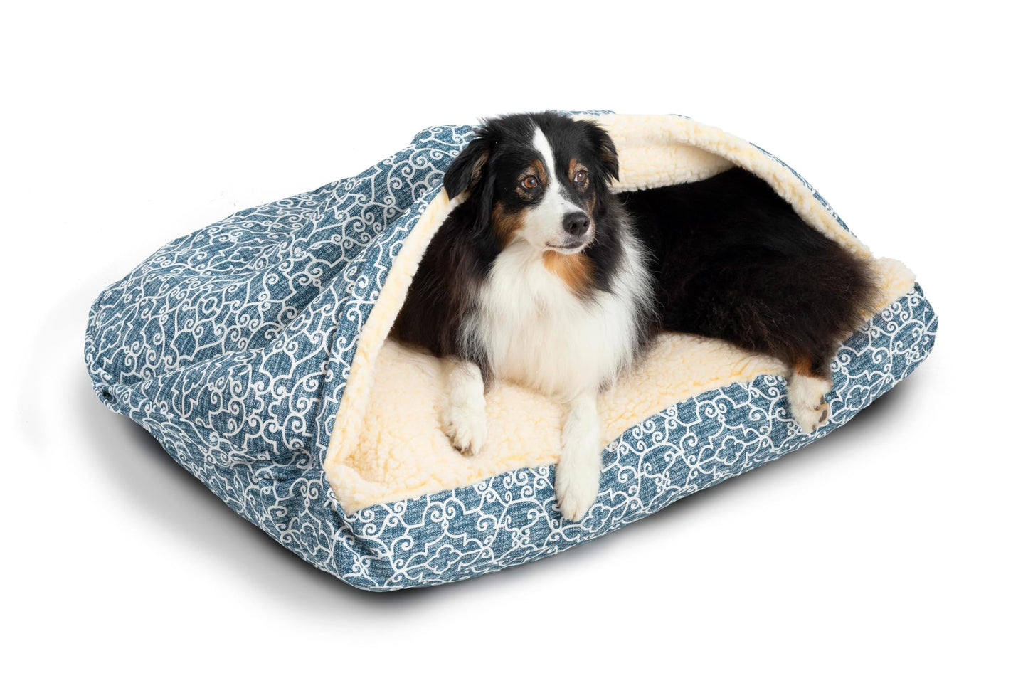 Snoozer Pet Products Luxury Rectangle Cozy Cave, Wag Collection, Small, Ramey Oxford