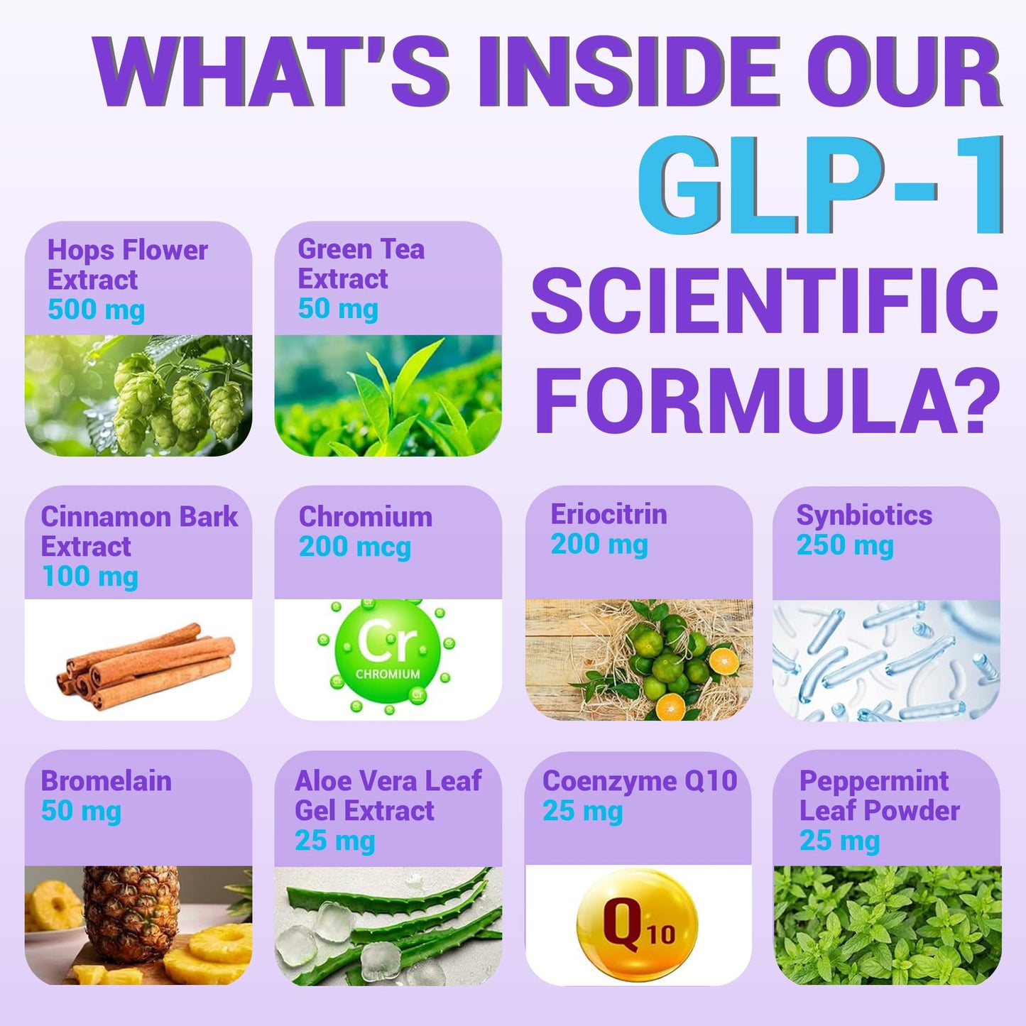 HARMONIFY Hops Flower Extract with Chromium, Eriocitrin, Green Tea Leaf, Cinnamon, Bromelain, 15 in 1 Digestive Nutritional Supplement, 1300 mg, 30 Day Supply