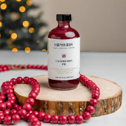 HipStirs Cranberry Syrup for Drinks - Our Cranberry Pie Syrup Uses Real Ingredients to make it the Perfect Winter Drink Mixer (8 Fl Oz)