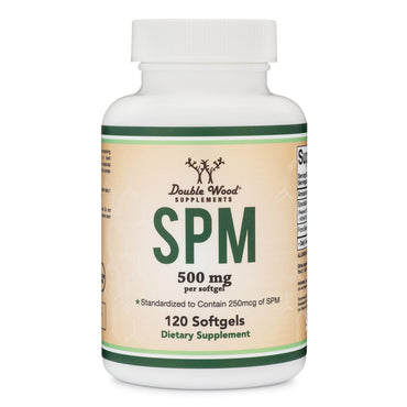SPM Max (Specialized Pro-Resolving Mediators) 120 Softgels, 500mg (Only Product Standardized and Third Party Tested to Contain Active SPMs, Check The Supplement Fact Panel) by Double Wood