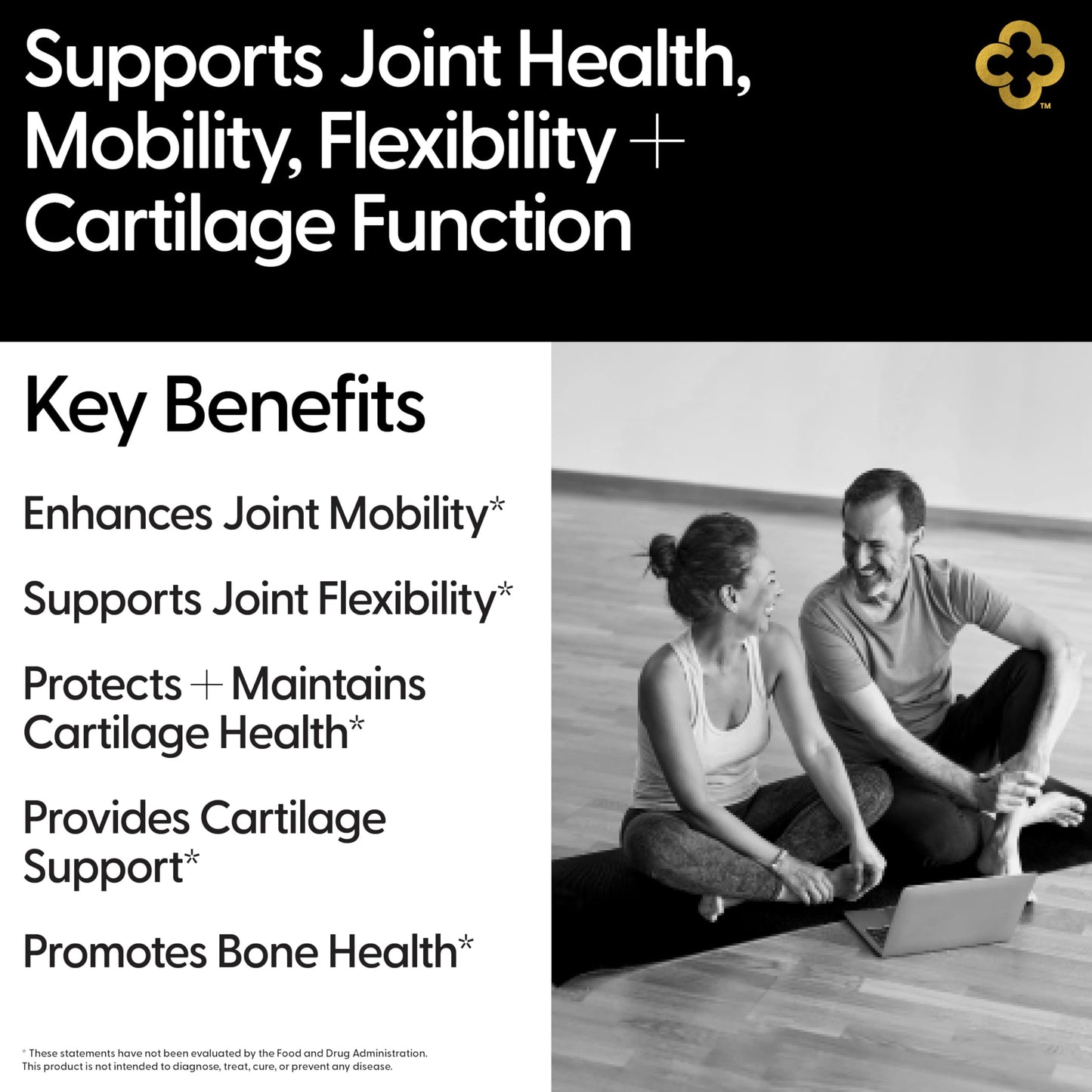 Campio Glucosamine Chondroitin MSM All-in-One Joint Support Supplement Turmeric, Hyaluronic Acid, Boswellia, Ginger Root, Bamboo, BioPerine, Black Pepper, Supports Joint Health & Flexibility 90 Count