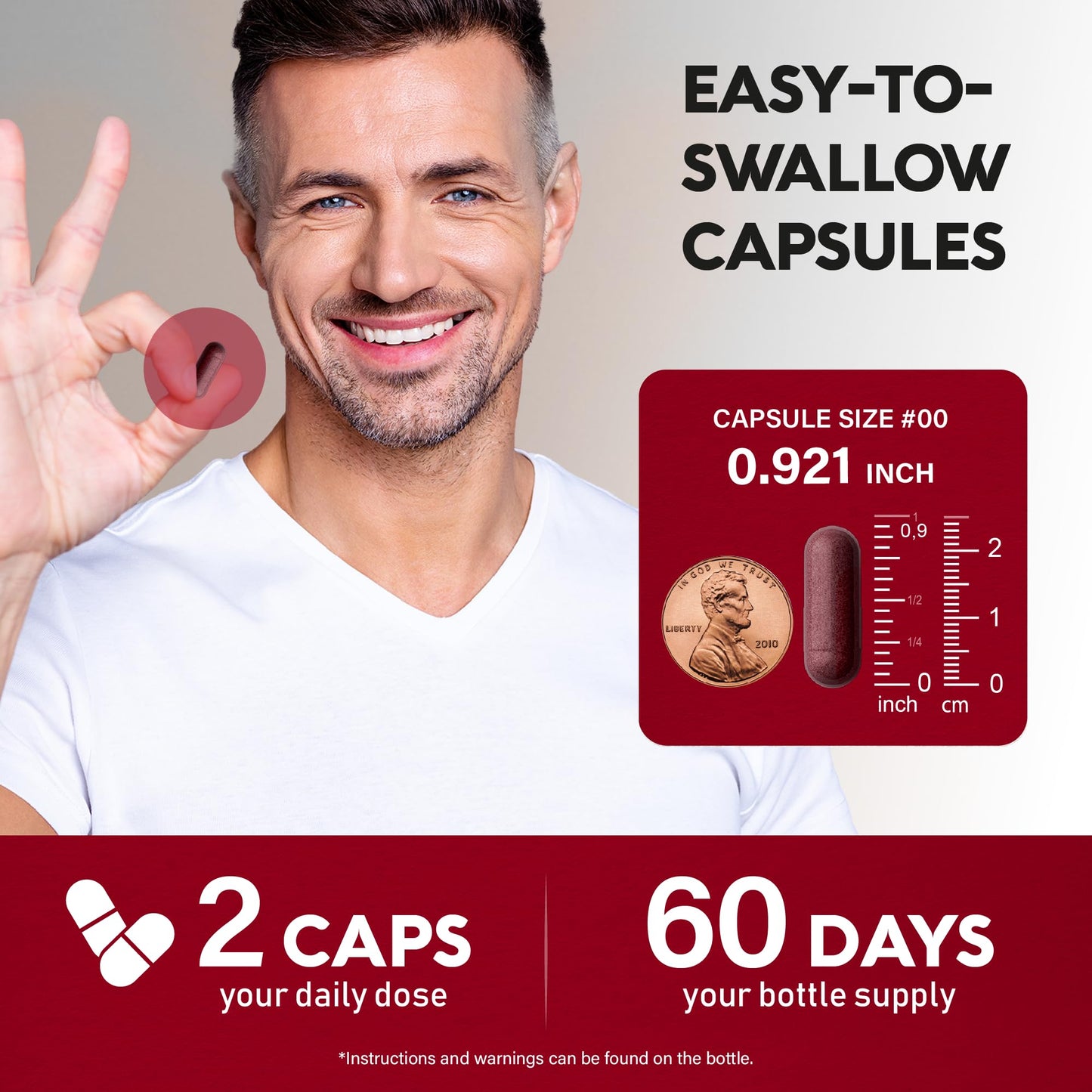 Red Yeast Rice 1200 mg with CoQ10 100 mg - with Magnesium | Niacin | Vitamin E & D3 - Heart Health Support, Energy & Metabolism - Effective, Flush-free & Laboratory Tested - Made in USA, 120 Capsules