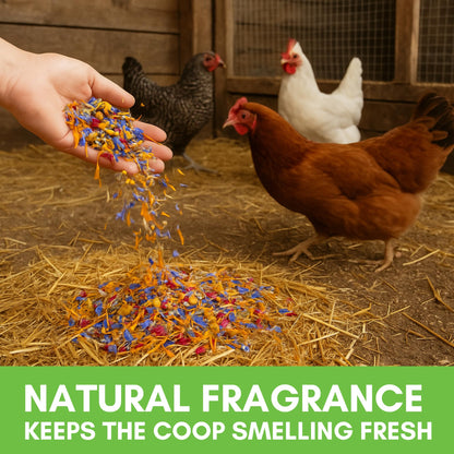 Farm Party Herbal Hootenanny Chicken Nesting Herbs 8oz - Chicken Dust Bath Mix Deodorizer Keeps Nest Boxes & Coop Fresh - Chicken Coop Herbs - Chicken Accessories for Coops