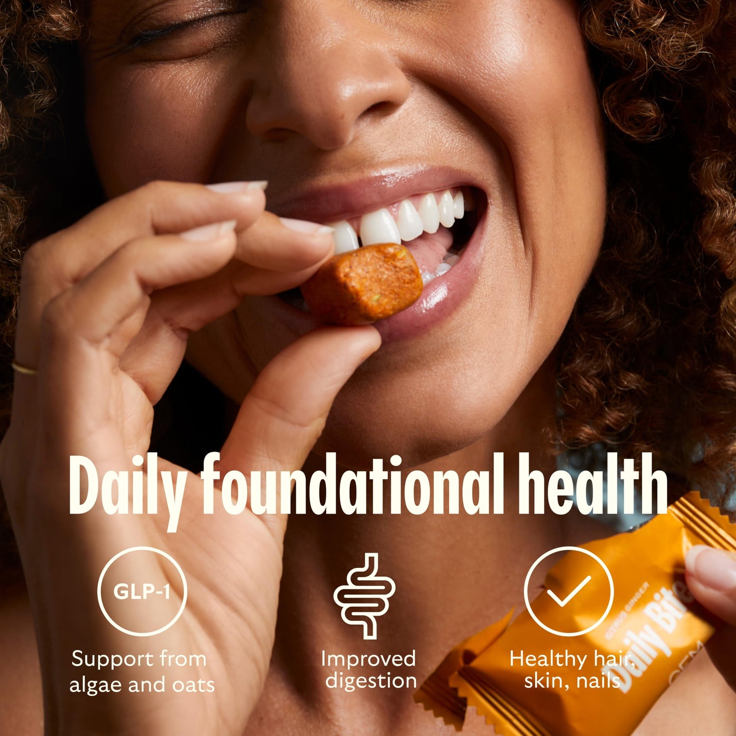 GEM Daily Multivitamin for Women & Men, 20+ Vitamins & Minerals zinc, Vitamin D, B, K, Folic Acid, Turmeric, Beta Glucan GLP-1 booster, Supports Gut, Skin, Brain, Immunity (Citrus Ginger, 28 Servings)