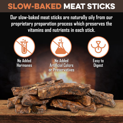 BRUTUS & BARNABY Beef Meat Sticks for Dogs - Thick & Hearty Beef Liver & Lung Dog Treat Made in USA - Protein Packed, Crunchy, Healthy Dog Treats - Grain Free, Rawhide Free, No Additives