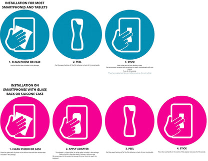 LOVEHANDLE Phone Grip - Universal Phone Strap and Phone Grips for Back of Phone - Convenient Cell Phone Holder for Hand That Fits Most Smartphones and Mini Tablets - Made in The USA