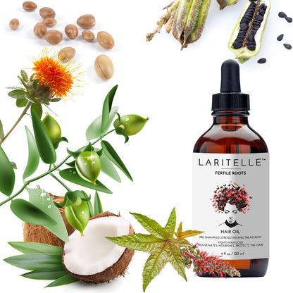 Laritelle Organic Hair Loss Treatment for Men and Women | Fortifying, Strengthening and Follicle Rejuvenating | Stops Hair Shedding, Promotes New Hair Growth | GMO-free. Vegan | 4 oz