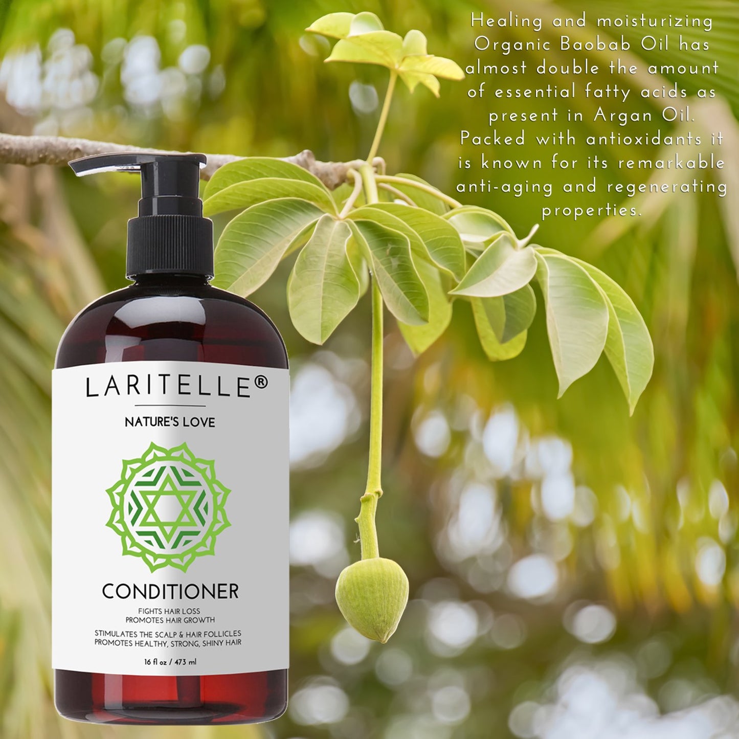 Laritelle Organic Conditioner Nature's Love 16 oz