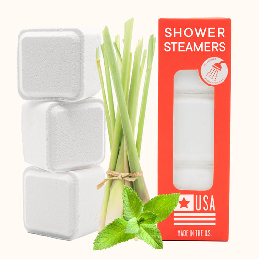 Latika Energy Boost Shower Steamer - Aromatherapy Tablets with Lemongrass & Spearmint Essential Oils for Stress & Anxiety Relief, Uplifting Energy - Long-Lasting Scent Steamers for Women and Men