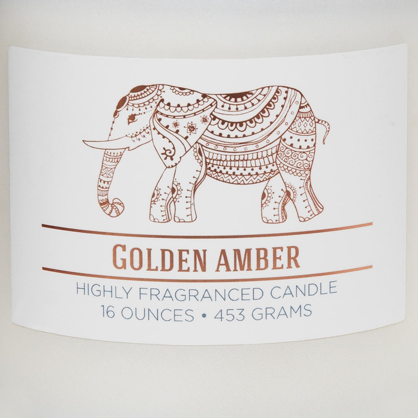 CAROLINA Golden Amber Scented Candle, 16 oz Wellness Relaxing Aromatherapy Candle, 2 Wick White Jar Soy Blend Wax, Candles for Home, 60H Burn - Made in The USA